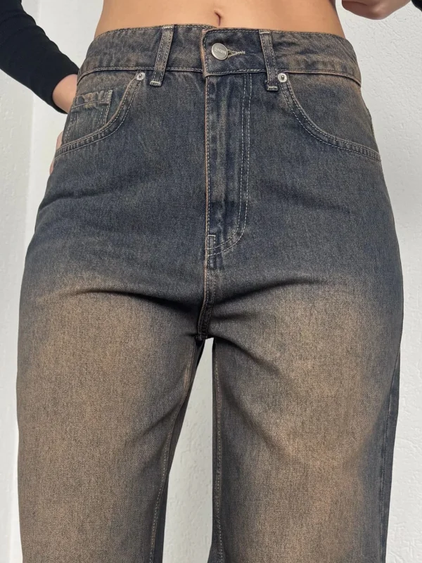 Yıkamalı Süper Baggy Ekstra Geniş Paça Jean