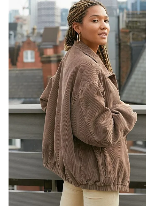 Unisex Kadife BDG Bomber Ceket