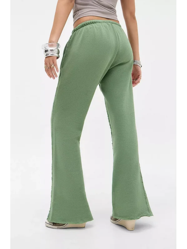 JL Esintili Pembe Düşük Bel Bol Paça Jogger Eşofman Altı Kadın