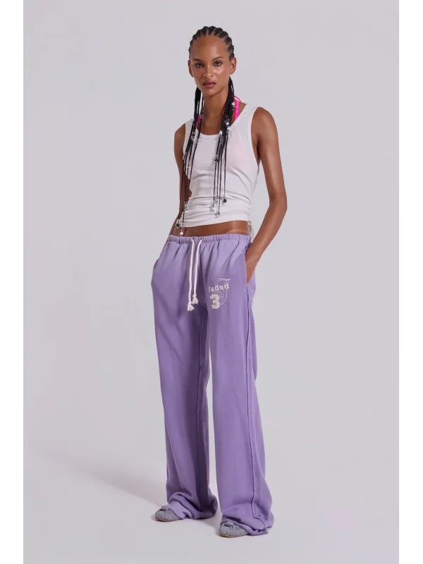 JL Esintili Pembe Düşük Bel Bol Paça Jogger Eşofman Altı Kadın