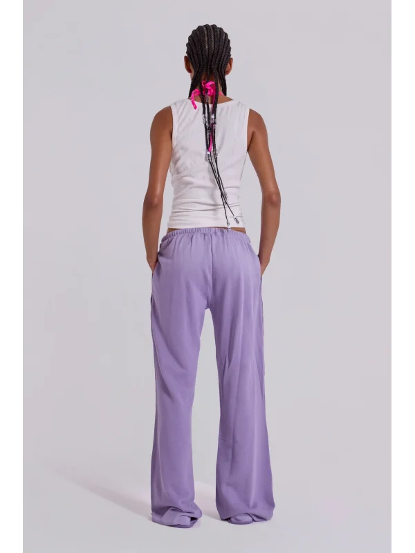 JL Esintili Pembe Düşük Bel Bol Paça Jogger Eşofman Altı Kadın