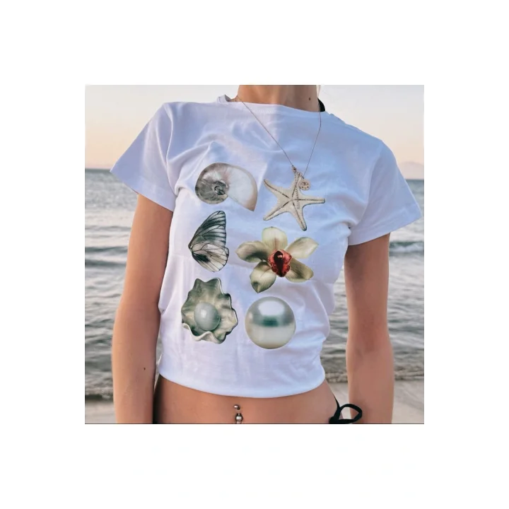 y2k Deniz Kabukları T-Shirt