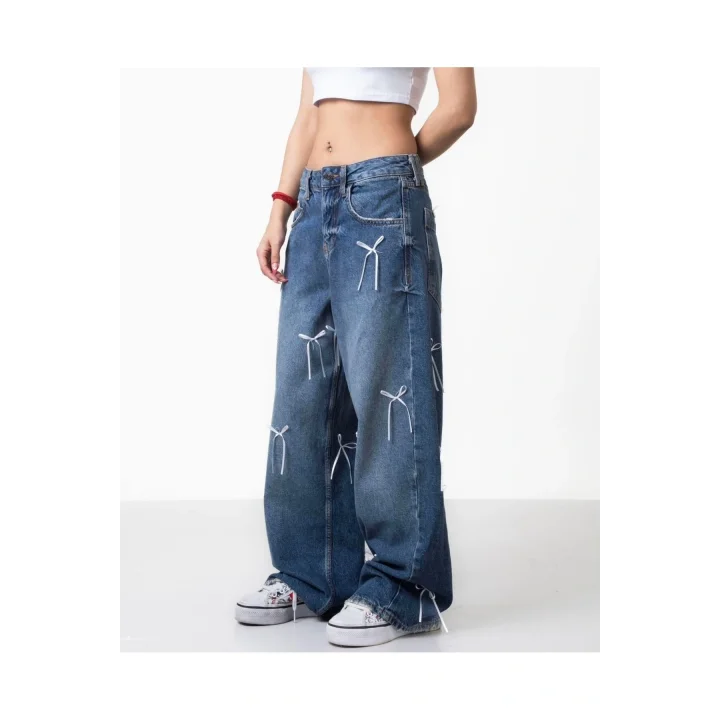 Kurdele Detay Baggy Jean