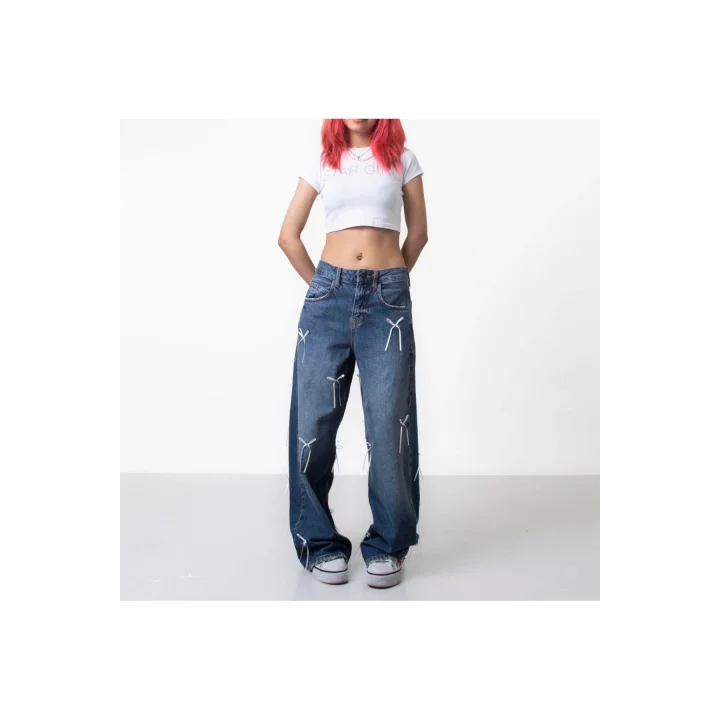 Kurdele Detay Baggy Jean