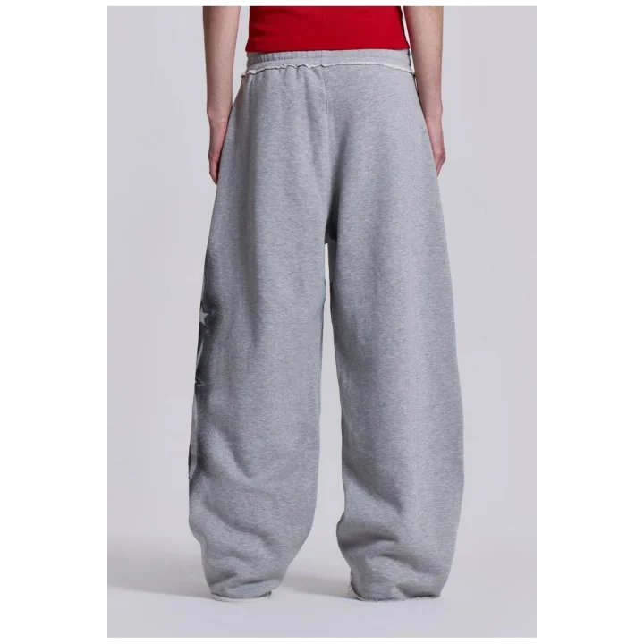 Gri Yıldız Desenli JL Jogger Pantolon