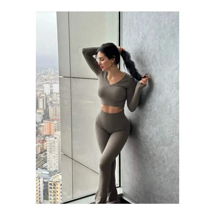 Gymshark Flare Tayt - Haki