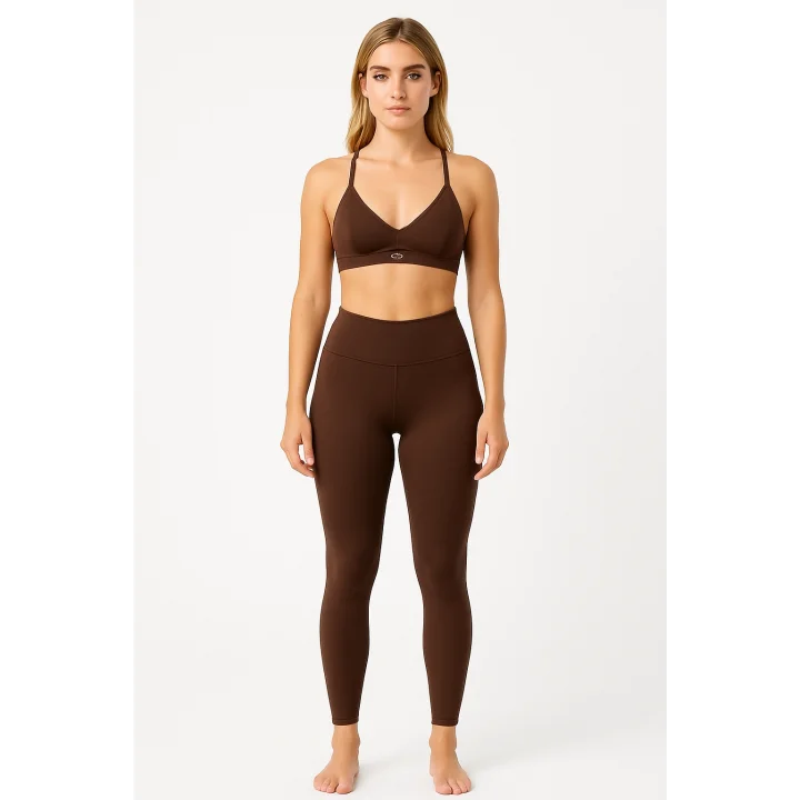 Dikişsiz Fit Sporcu Sütyeni Destekli Crop Spor Üst