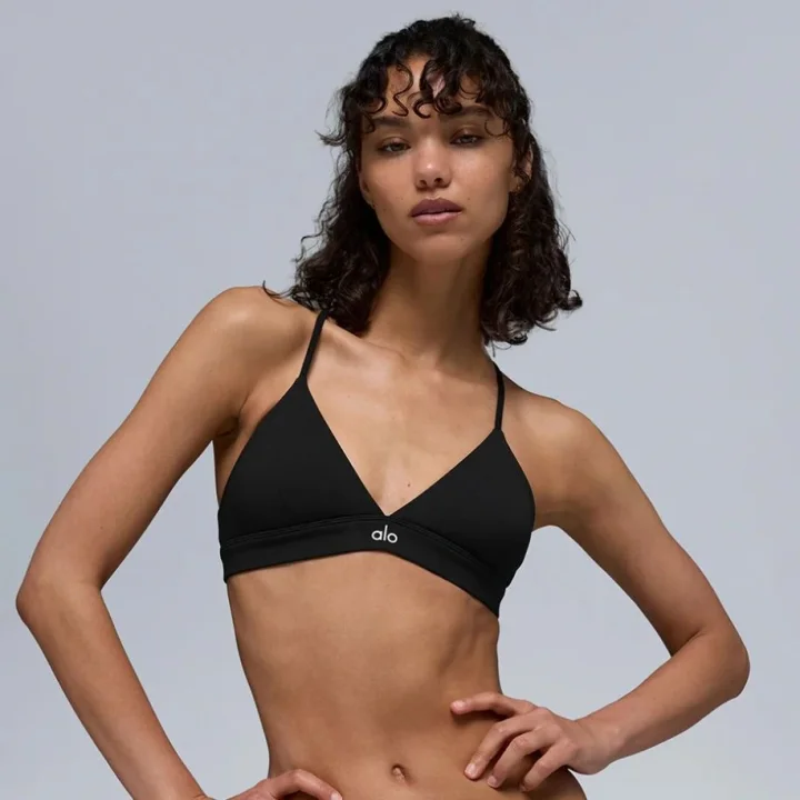 Dikişsiz Fit Sporcu Sütyeni Destekli Crop Spor Üst