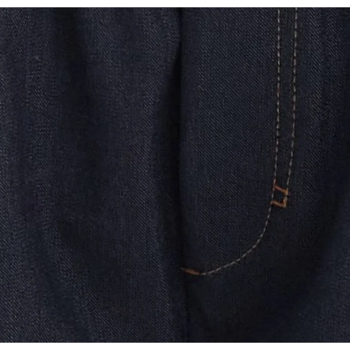 BRSHKA Yüksek Bel Denim Görünümlü Lacivert Palozzo Varil Paça Özel Dikim Pantolon
