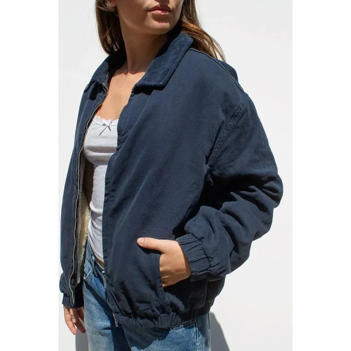 Lacivert Bomber Unisex Ceket Oversize Mevsimlik Kaban