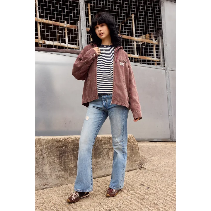 Bordo Bomber Unisex Ceket Oversize Mevsimlik Kaban