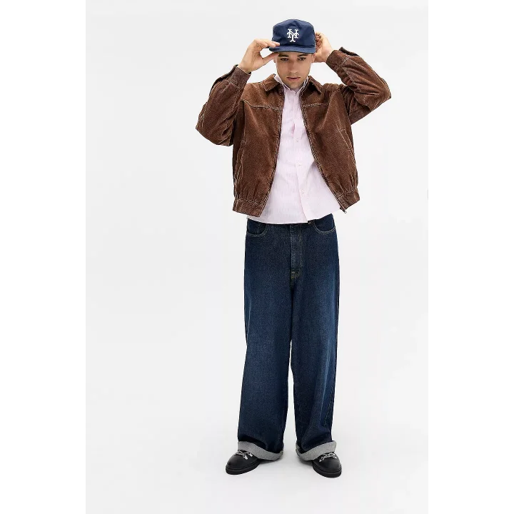 Acı Kahverengi Kadife Bomber Unisex Ceket Oversize Mevsimlik Kaban