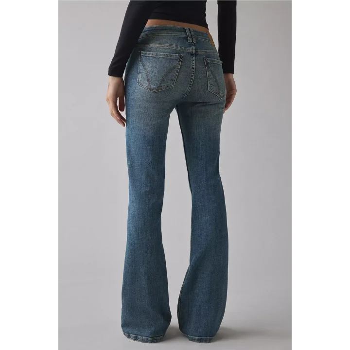 Brooke Düşük Bel Flare Jean
