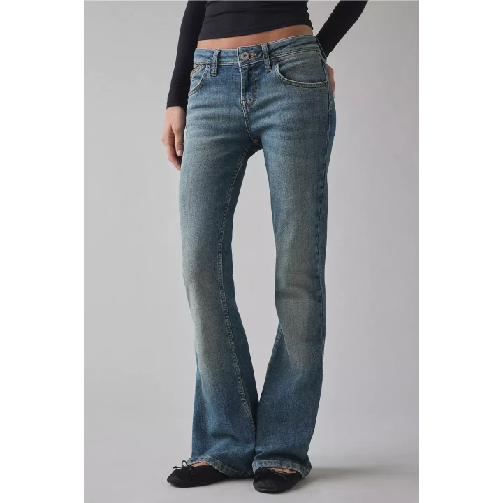 Brooke Düşük Bel Flare Jean