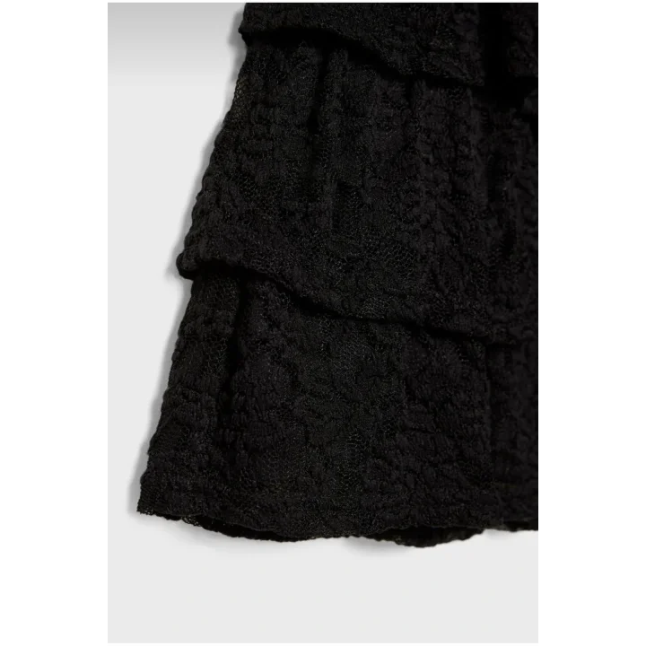 Dantel Dökümlü Mini Etek