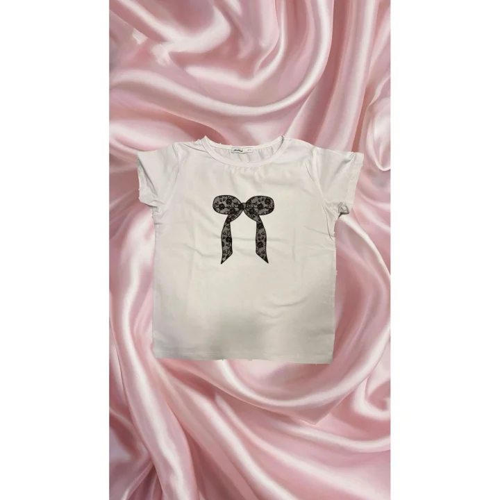 Dantel Fiyonk Crop Tshirt
