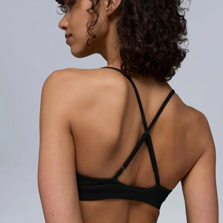 Dikişsiz Fit Sporcu Sütyeni Destekli Crop Spor Üst