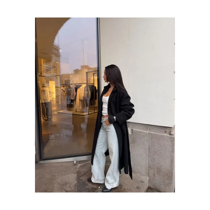 Düşük Bel Buz Mavi Kot Pantolon