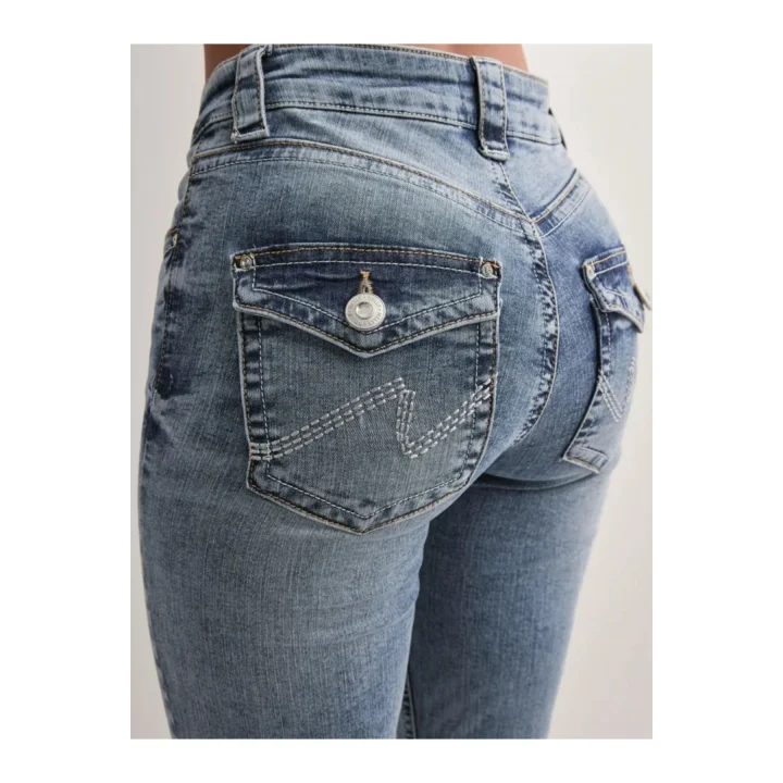 Düşük Bel Luxury Taşlı Kot Pantolon