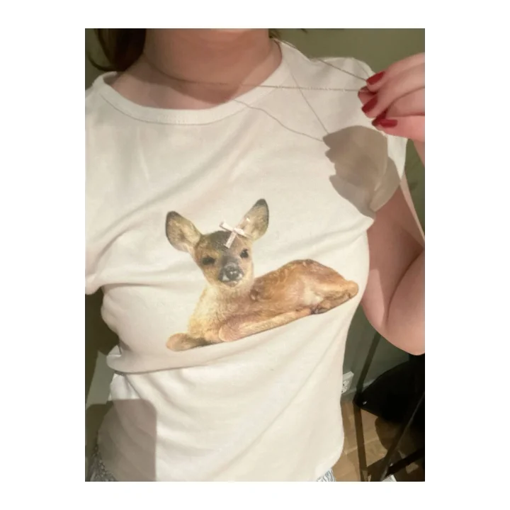 Fiyonk Detay Baskı T-Shirt