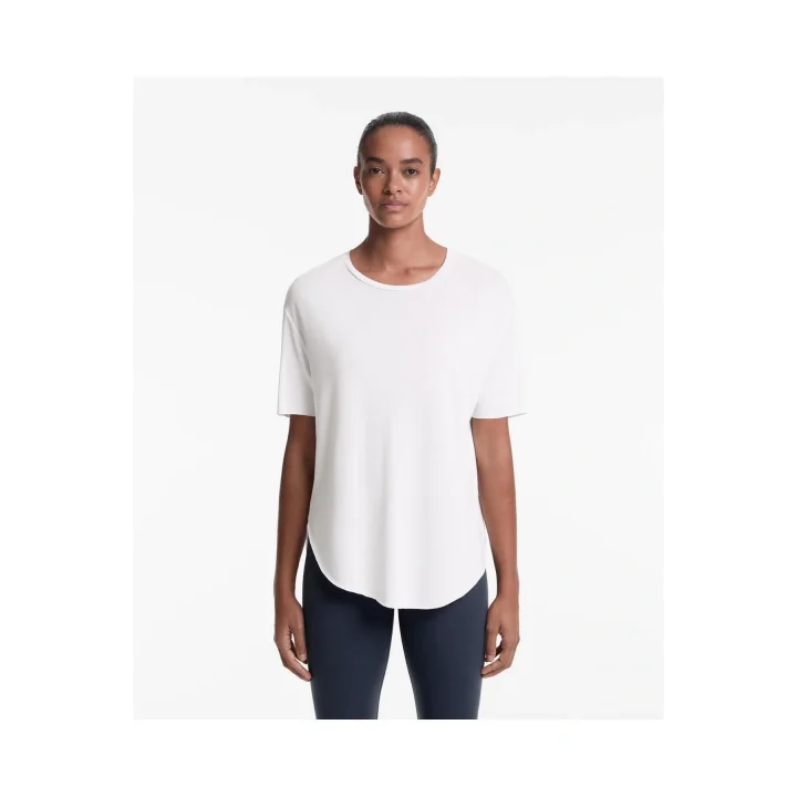 Modal Lazer Kesim Beyaz T-Shirt
