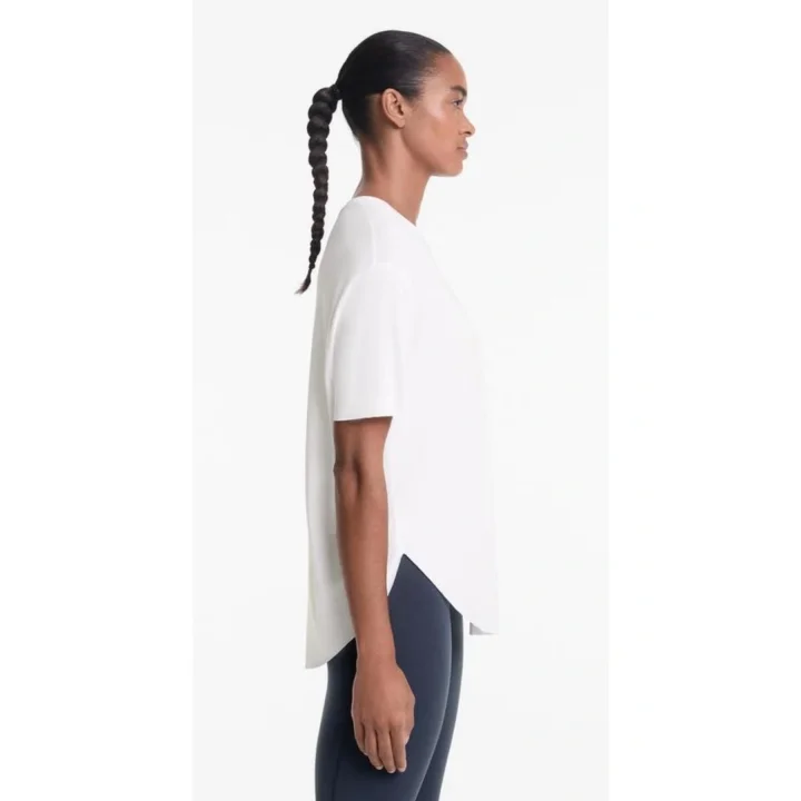 Modal Lazer Kesim Beyaz T-Shirt