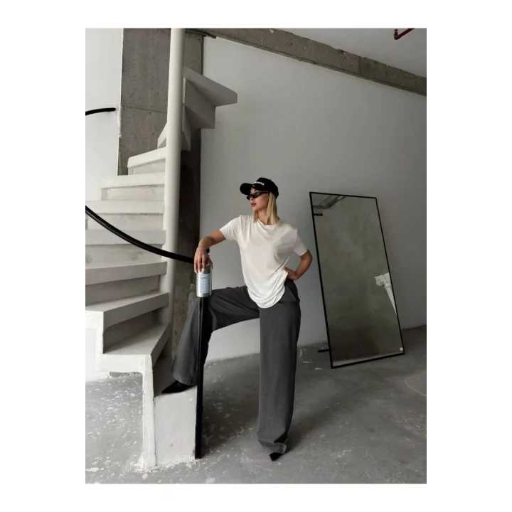 Modal Oversize Kısa Kollu Kadın Tişört Yumuşak Dokulu, Rahat Kesim