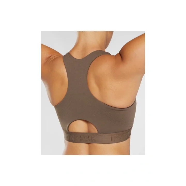 Performance Bra Çift Katlı Pedli Spor Sütyeni Krem Bralet