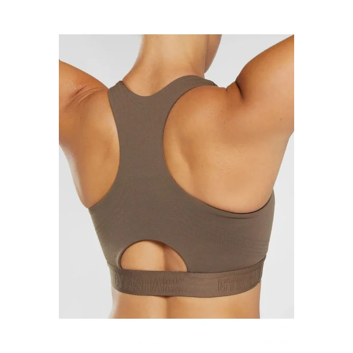 Performance Bra Çift Katlı Pedli Spor Sütyeni Krem Bralet