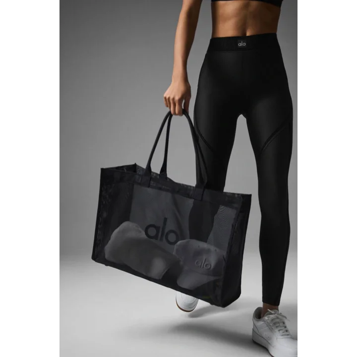 Şeffaf Fileli Transparan Plaj Spor Yoga Çantası Geniş Hacimli ve Şık Tasarım Kullanışlı Çanta
