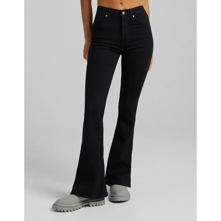 Siyah GRJ Women Bootcut Pantolon
