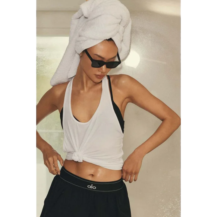 Siyah Yüksek Bel Cepli Astarlı Spor Şort