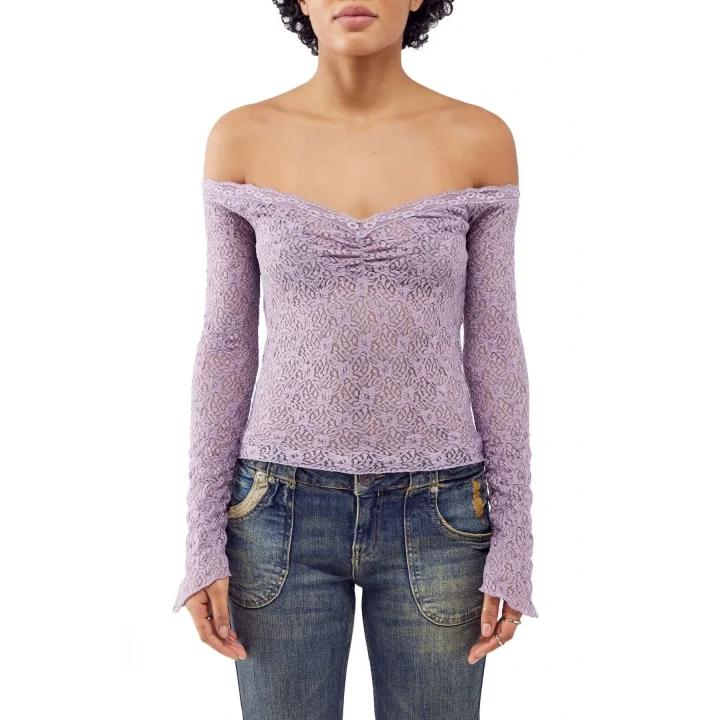 Urban Outfitters Dantelli Tül Bluz