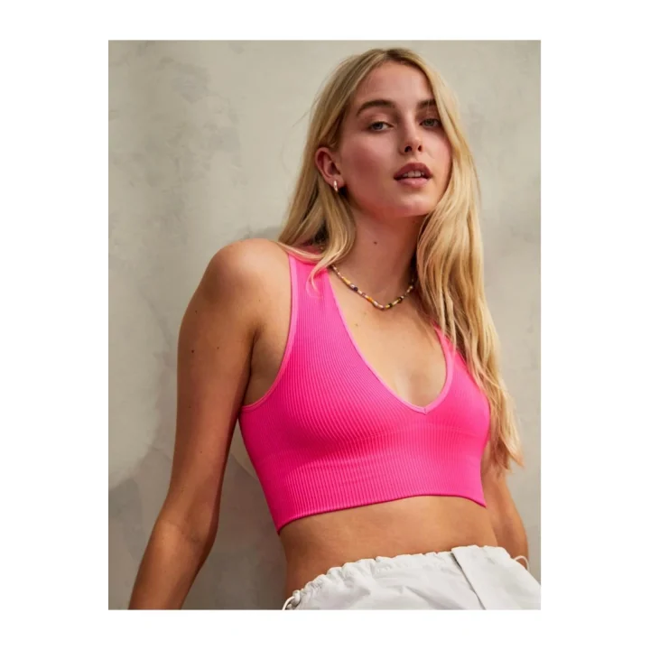 y2k Derin V Yaka Seamless Crop