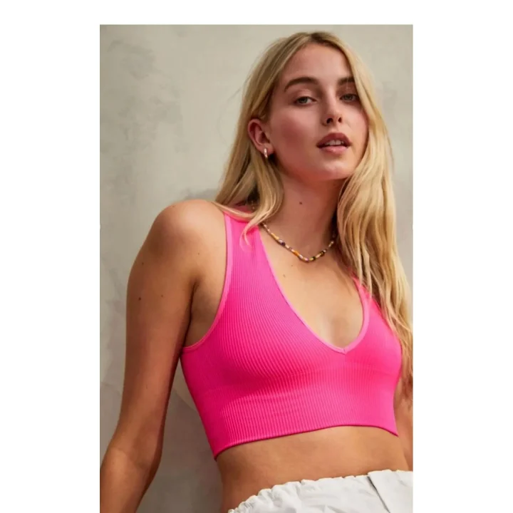 y2k Derin V Yaka Seamless Crop