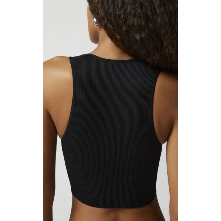 y2k Derin V Yaka Seamless Crop