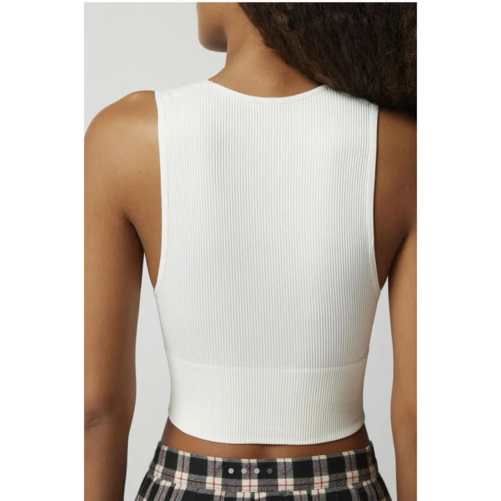 y2k Derin V Yaka Seamless Crop