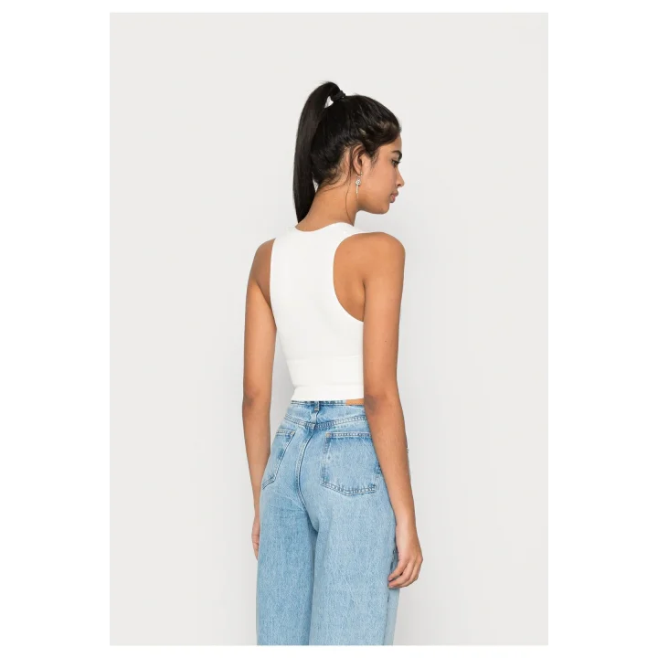 y2k Derin V Yaka Seamless Crop