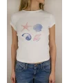 y2k Deniz Kabuğu T-shirt