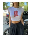 y2k Kovboy Çizme CropTop