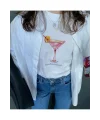 y2k Tiny Cocktails Baskılı T-shirt