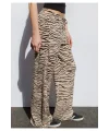 y2k Sbdued Zebra Desen Pantolon