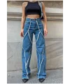 y2k Detaylı Denim Pantolon