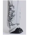 Gri Alev Desenli JL Jogger Pantolon