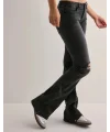 Kadın Düşük Bel Jean Streç Bootcut Paça Delikli Denim Pantolon
