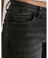Kadın Düşük Bel Jean Streç Bootcut Paça Delikli Denim Pantolon