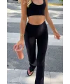 İspanyol Paça Tayt Pantolon Likralı Esnek Koşu Pantolonu
