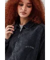 Füme Bomber Unisex Ceket Oversize Mevsimlik Kaban