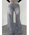 Yıkamalı Süper Baggy Ekstra Geniş Paça Jean