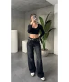 Yıkamalı Süper Baggy Ekstra Geniş Paça Jean